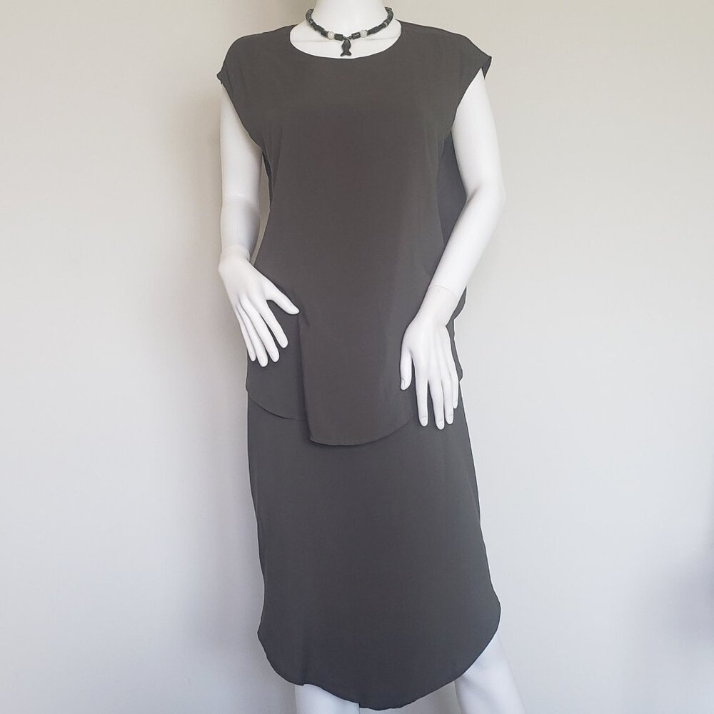 OAK Crossover Drape Back Dress